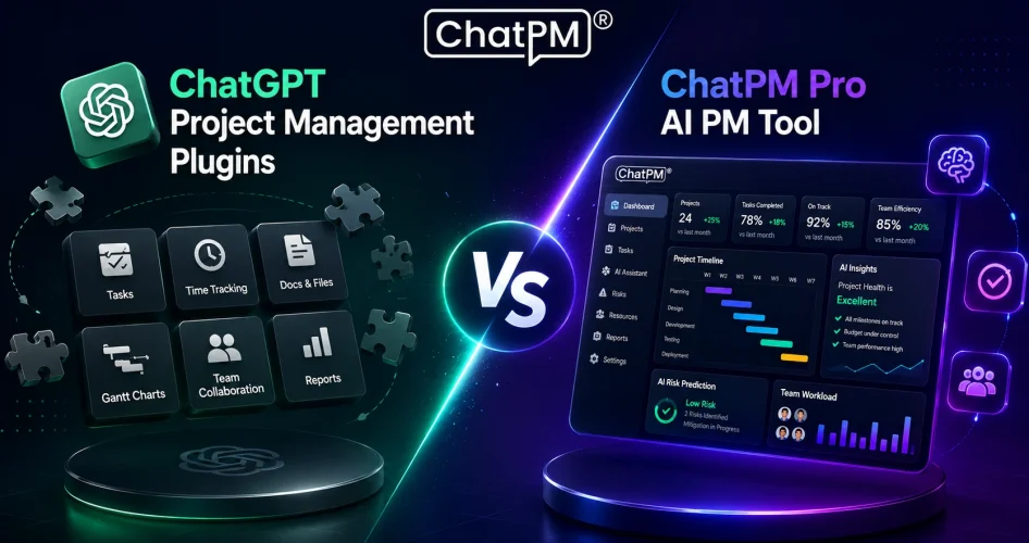 ChatGPT Project Management Plugins vs ChatPM Pro AI PM Tool